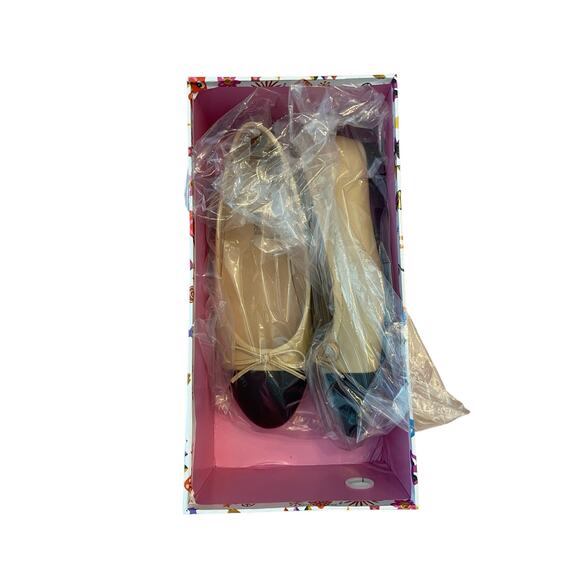 Jeffrey Campbell Arabesque Ballet Flat Bow Slip On Leather Cap Toe Black Size 7 - Picture 10 of 12